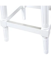 HomeRoots 27" Solid Wood Backless Counter Height Bar Chair