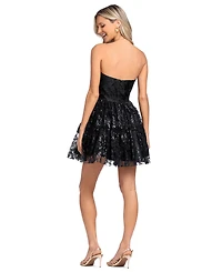 Blondie Nites Juniors' Off The Shoulder Mini Dress