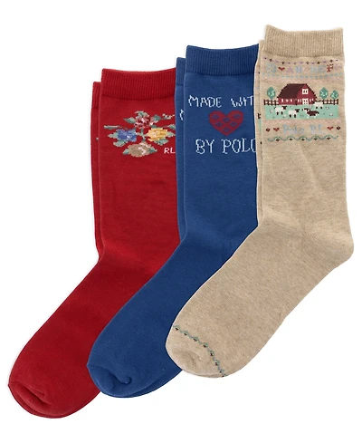 Polo Ralph Lauren Girls' Sample Socks, 3-Pack