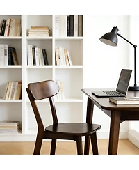 Streamdale Furniture Mid-Century Modern Solid Wood Dining Chair with Curved Backrest