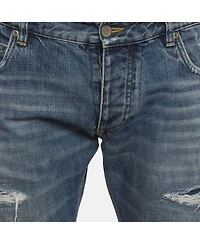 Pre-Owned Dolce & Gabbana Men's Denim Distressed Jeans