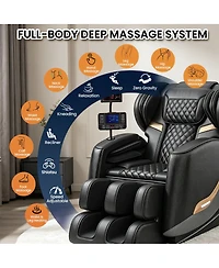 Streamdale Furniture Zero Gravity Full Body Massage Chair with Heating, Bluetooth, and Touch Screen