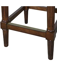 HomeRoots 27" Solid Wood Backless Counter Height Bar Chair