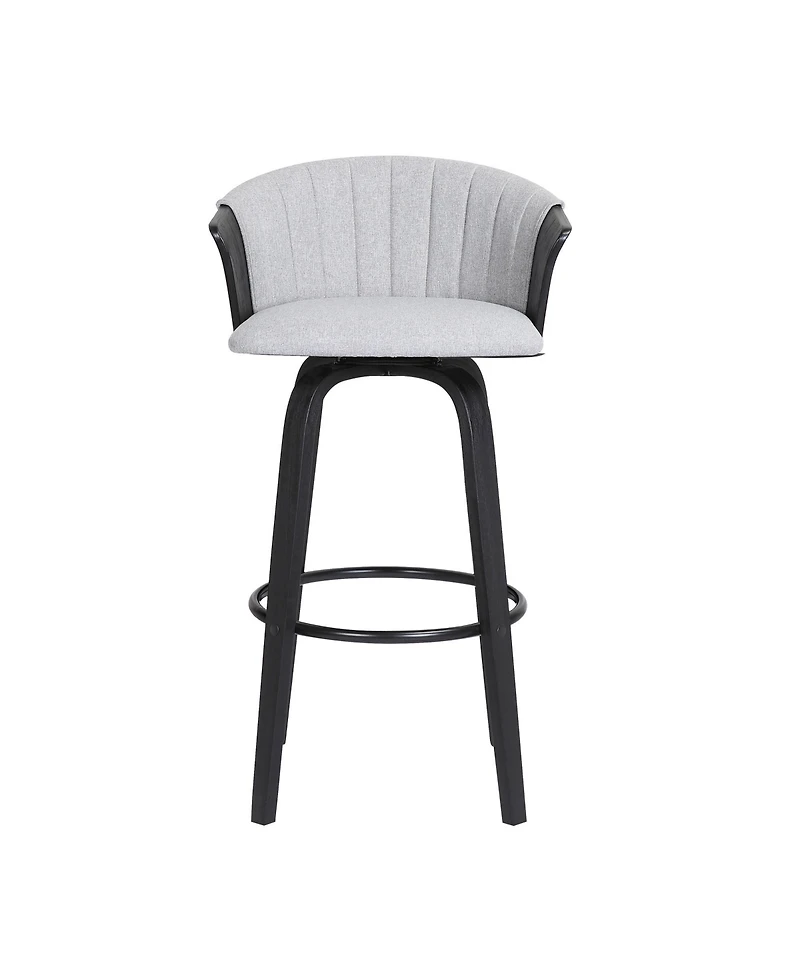 HomeRoots 26" Fabric Swivel Counter Height Bar Chair