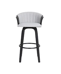 HomeRoots 26" Fabric Swivel Counter Height Bar Chair