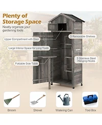 Slickblue 70Inch Garden Tool Storage Cabinet with Lockable Doors