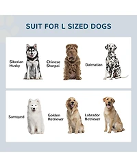 Ruie Modern Elevated Dog Feeding Station with Sliding Storage Drawer