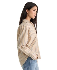 Good American Women's Long-Sleeve Collared Shirt