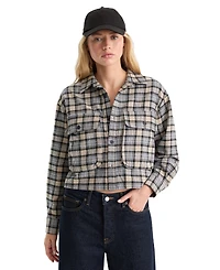 Good American Women's Button-Front Collared Shirt
