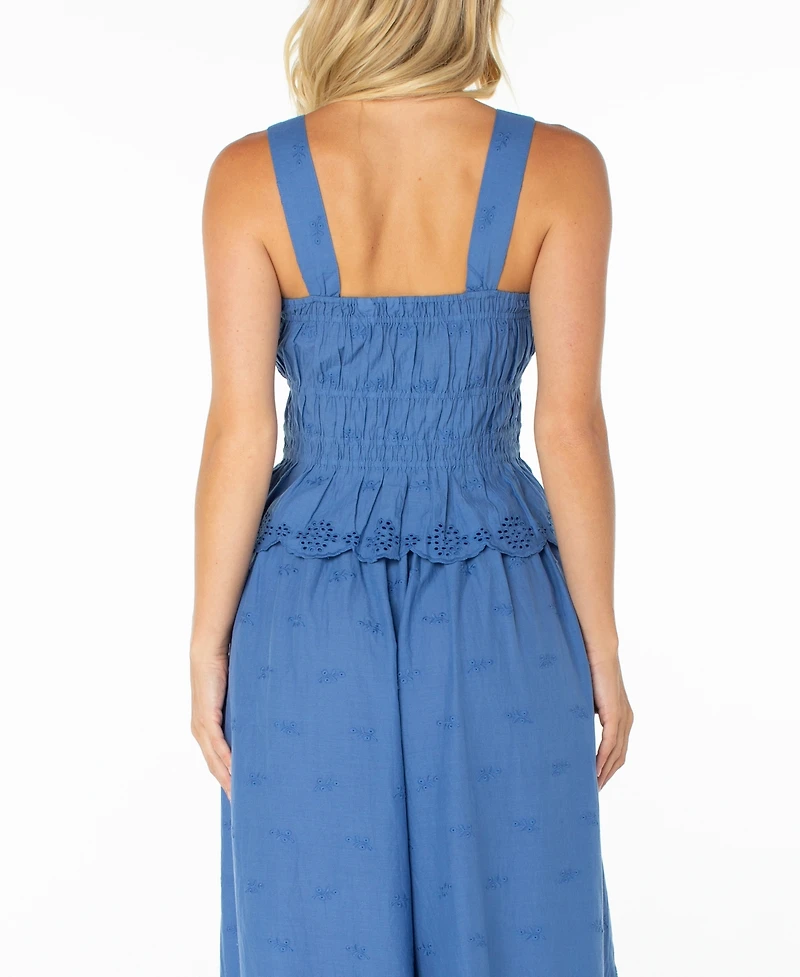 Roxy Women's West Reef Ruched Straight Neck Tank Top