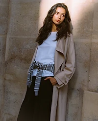 French Connection Women's Trench Twill Button-Front Raglan Jacket