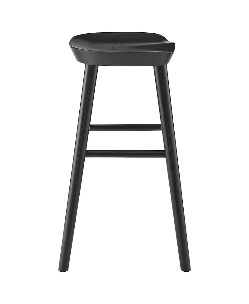 HomeRoots 25" Solid Wood Backless Counter Height Bar Chair