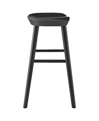 HomeRoots 25" Solid Wood Backless Counter Height Bar Chair