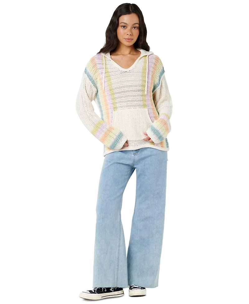 Rip Curl Women's Revival Stripe V-Neck Knit Sweater