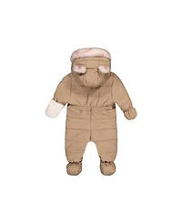 Deux par Baby ( 6M to 18 M ) Unisex One Piece Snowsuit for Car Seats Taupe