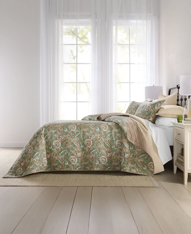Charter Club Venetian Vine Cotton 2-Piece Quilt Set, Twin, Macy's Exclusive