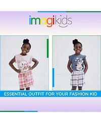 The Aristocats Toddler Girl's (2T-5T) 2-Piece T-Shirt and Plaid Skirt Set