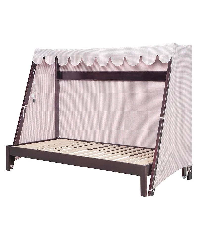 Streamdale Furniture Twin Xl House Bed with Twin Xl Trundle, Shelf