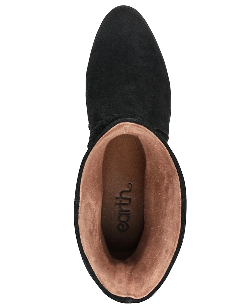 Earth Women's Printy Suede Ruched Pull-On Boots
