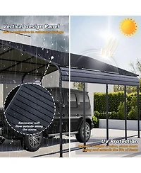 Clihome Heavy Duty Metal Carport With Galvanized Steel Roof