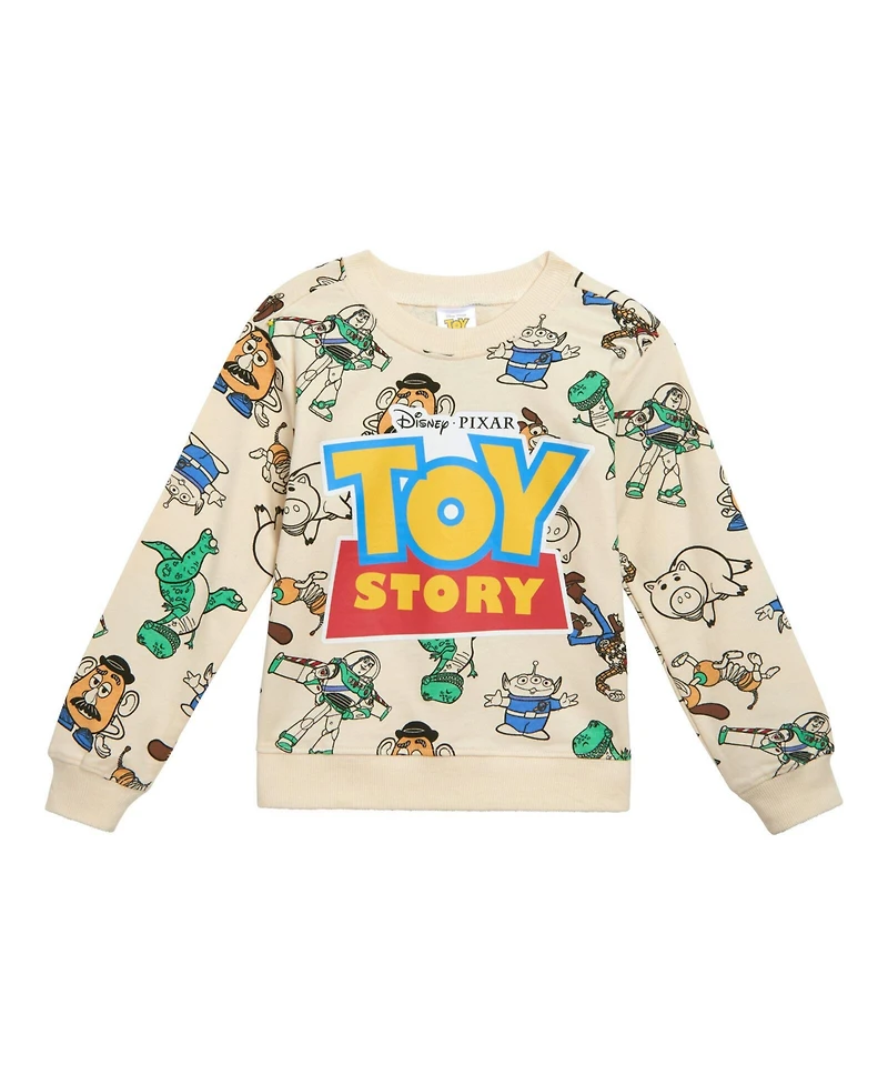 Disney Toddler Boys Lion King Pixar Toy Story Woody Rex Buzz Lightyear Slinky Dog Sweatshirt and Jogger Pants Set to