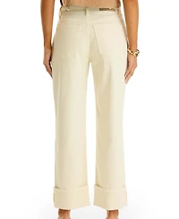 The Noli Shop Women's Ren Cropped Cuff Jean