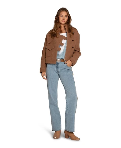 Belle & Bloom Women's Rebel Mid Rise Side Stripe Denim Jeans