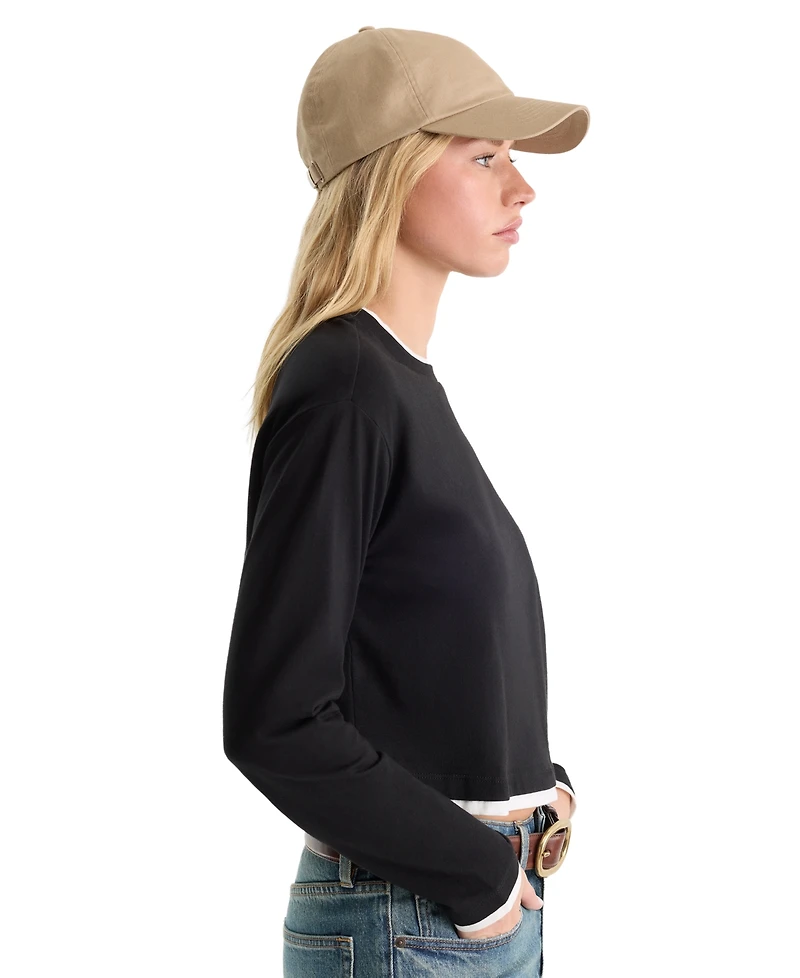 Good American Women's Long-Sleeve Layered Pull-On Top