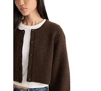 Good American Women's Crewneck Long-Sleeve Sweater