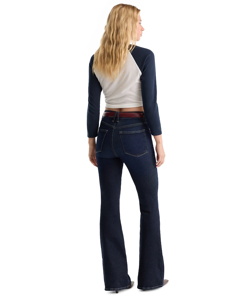 Good American Women's Mid-Rise Slim Flare Jeans