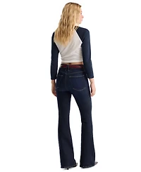 Good American Women's Mid-Rise Slim Flare Jeans
