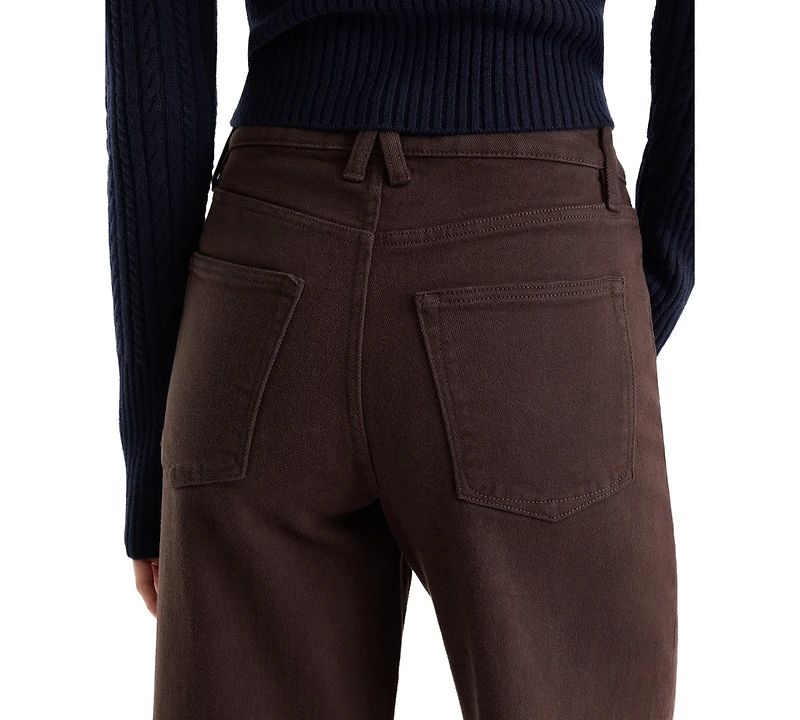 Good American Women's High-Rise Palazzo Wide-Leg Ankle Pants