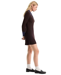 Good American Women's Collared Long-Sleeve Sweater Dress