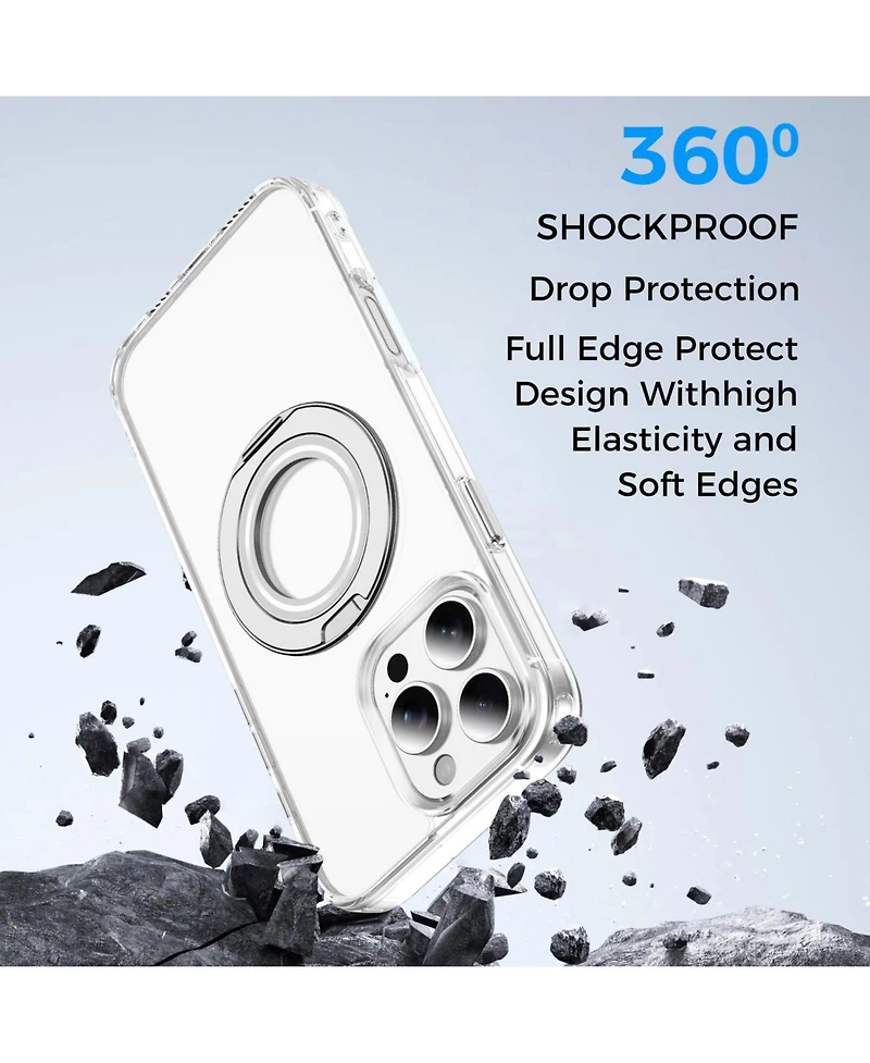 Alpha Digital iPhone Series Case: Magnetic Ring Stand, Shockproof