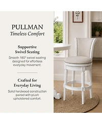 Maven Lane 31" Pullman Bar Stool Finish with Faux Leather