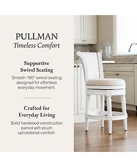 Maven Lane Pullman Counter Stool Finish with Faux Leather