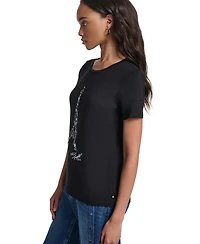 Karl Lagerfeld Paris Women's Eiffel Graphic T-Shirt
