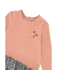 Deux par Baby Girls 12M-24M Bi Material Floral Print Dress