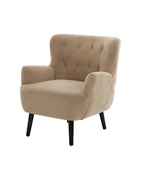 Streamdale Furniture Modern Upholstered Accent Armchair with Rubber Wood Legs