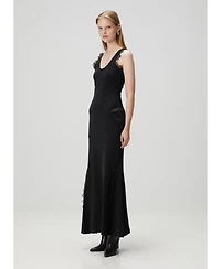 Pcfg Women's Cotton Long Fitted Dress