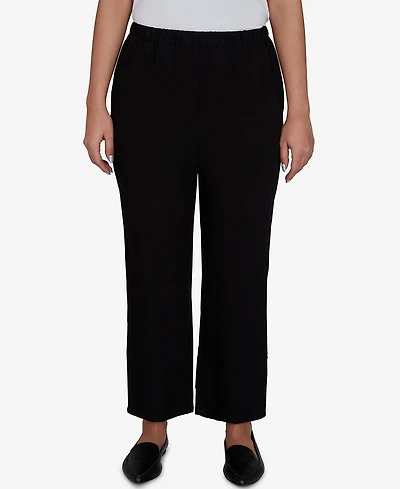 Alfred Dunner Women's Travel Advisory Crinkle Texture Ankle Pant
