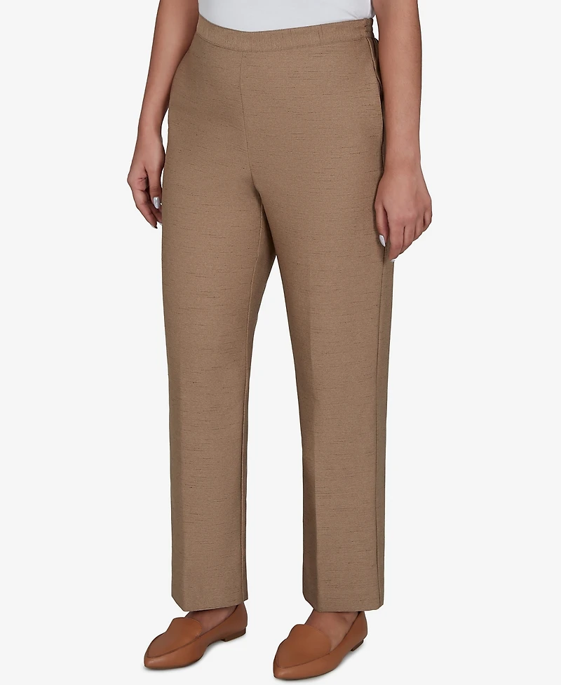 Alfred Dunner Women's Union Square Neutral Woven Short Length Pants