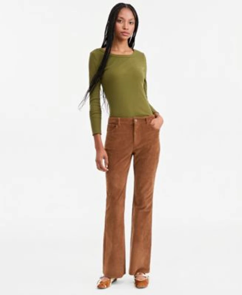 Now This Womens Corduroy Flare Pants Macys Exclusive