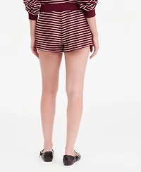 And Now This Women's Stripe Lounge Waffle-Knit Shorts, Macy's Exclusive