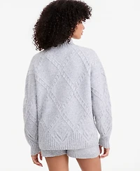 And Now This Women's Cable-Knit Mock Neck Sweater, Macy's Exclusive