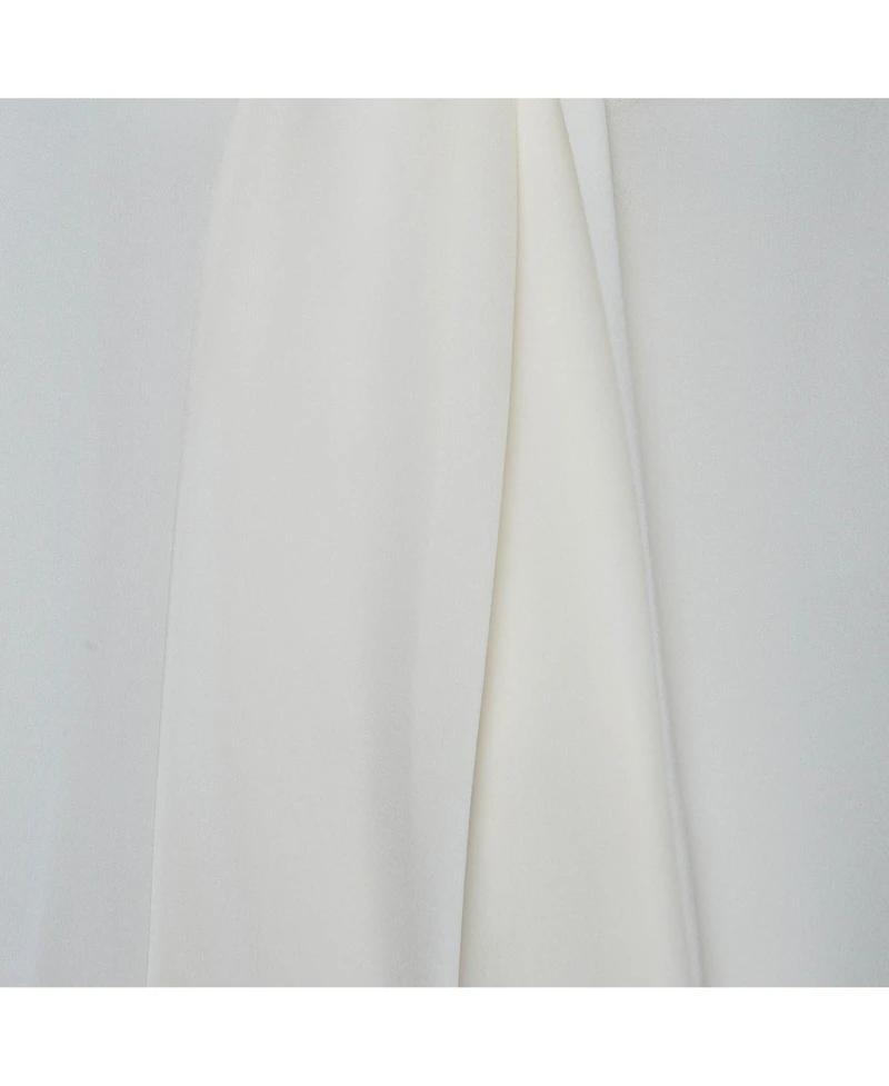 Pre-Owned Givenchy Women's Cream Silk Tie-Neck Long-Sleeve Blouse