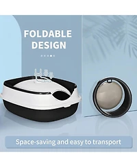 Ruie Dome Covered Cat Litter Box with Lid Grate and Air Freshener