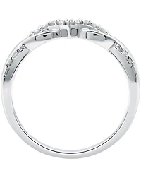 Diamond Twist Ring (1/10 ct. t.w.) Sterling Silver