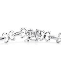 Diamond Butterfly Link Bracelet (1/6 ct. t.w.) in Sterling Silver
