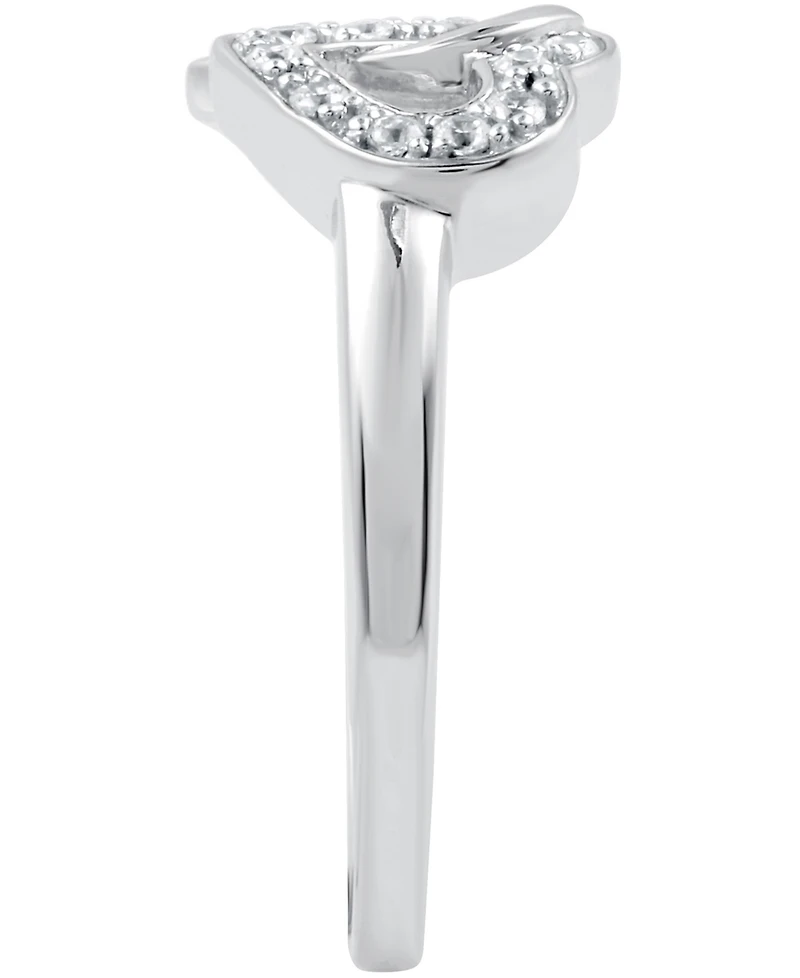 Diamond Double Heart Ring Sterling Silver (1/10 ct. t.w.)